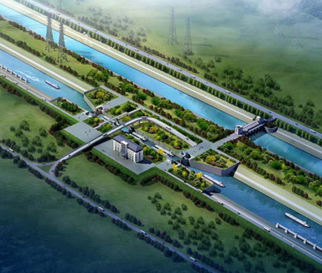 拟建兆河船闸效果图