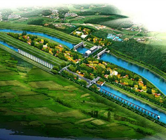 拟建蜀山船闸效果图