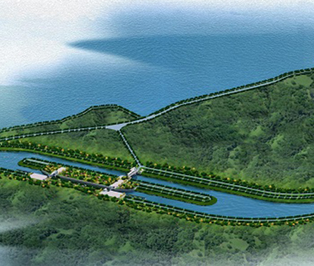 拟建派河口船闸效果图